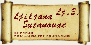 Ljiljana Šutanovac vizit kartica